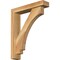 Ekena Millwork Imperial Block Rough Sawn Bracket w/ Offset Brace, Western Red Cedar, 4"W x 18"D x 22"H BKT0402X18X22IMP05RWR - alternate 1